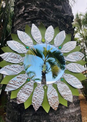 Petit Miroir "Soleil Vert"